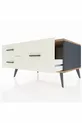 Commode Kronos 3 étagères Anthracite-Pin/Pierre de lune