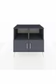 Commode Kronos 2 étagères 2 portes Anthracite-Anthracite