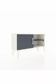 Commode Arges 2 étagères avec 1 porte Pierre de lune-Anthracite