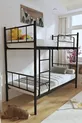 Lits superposés Tekno compatibles avec matelas, métal noir détachable