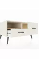 Commode Kronos à une étagère et 2 tiroirs, Pierre de lune-Pin/Pierre de lune
