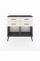 Commode Arges 4 tiroirs Anthracite-Anthracite/Pierre de lune