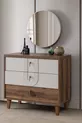 Commode, Commode Megan avec tiroirs et miroir