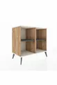 Commode Hyperion 2 étagères Pin-Pierre d'Agate/Anthracite