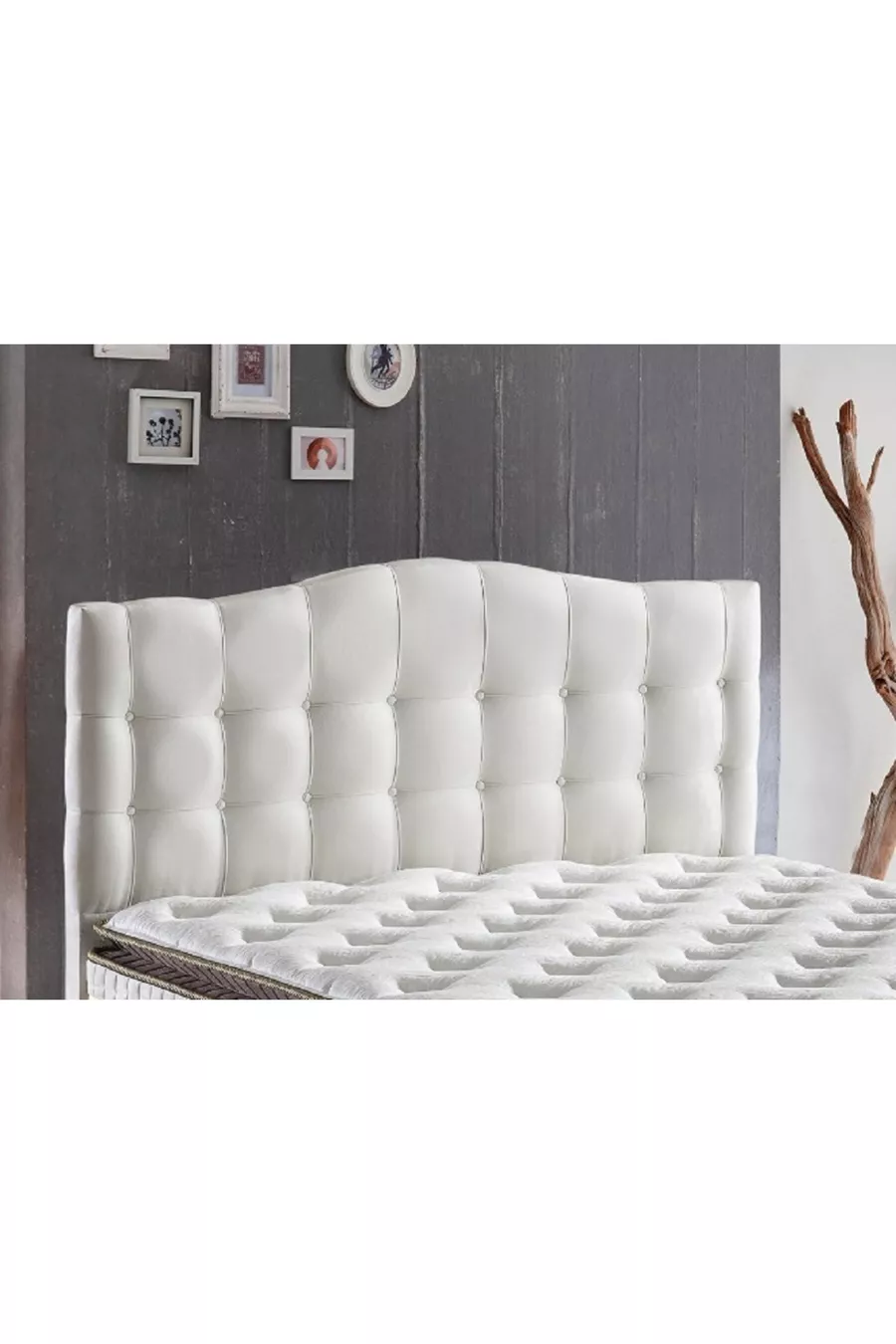 Tête de lit en tissu Duru Luxe pour deux personnes cm