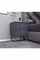 Table de chevet Milas en bois avec pieds anthracite