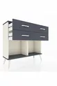 Commode Arges 4 tiroirs Pierre de lune-Anthracite
