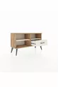 Commode Arges 2 étagères 1 tiroir Pin-Pierre de lune