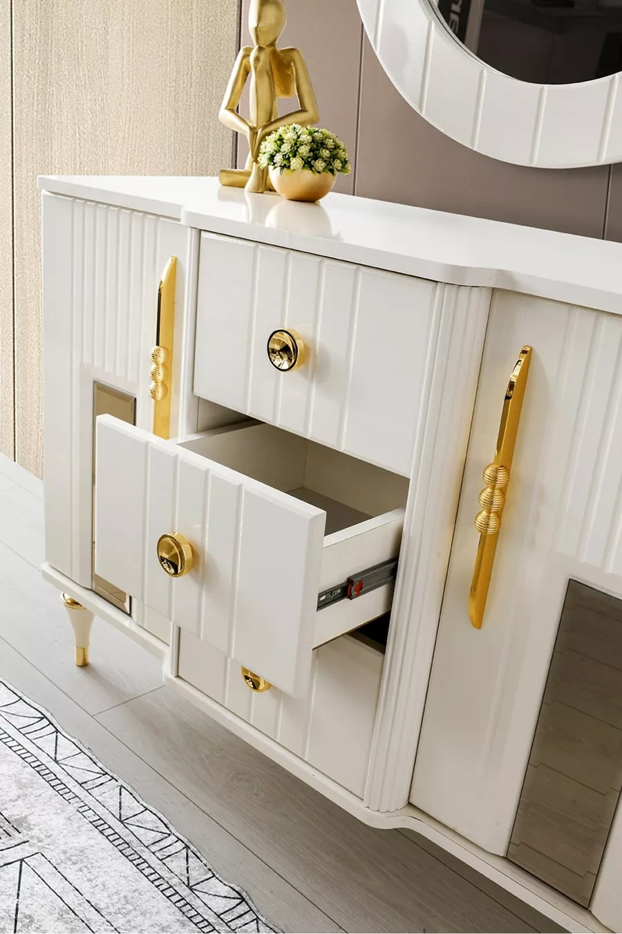 Ensemble de chambre à coucher Askar MDF avec sommier