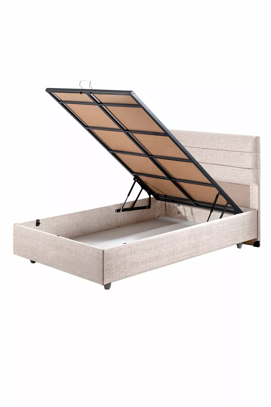 Ensemble de lit Comfort Sofia avec base et tête de lit simple Crème