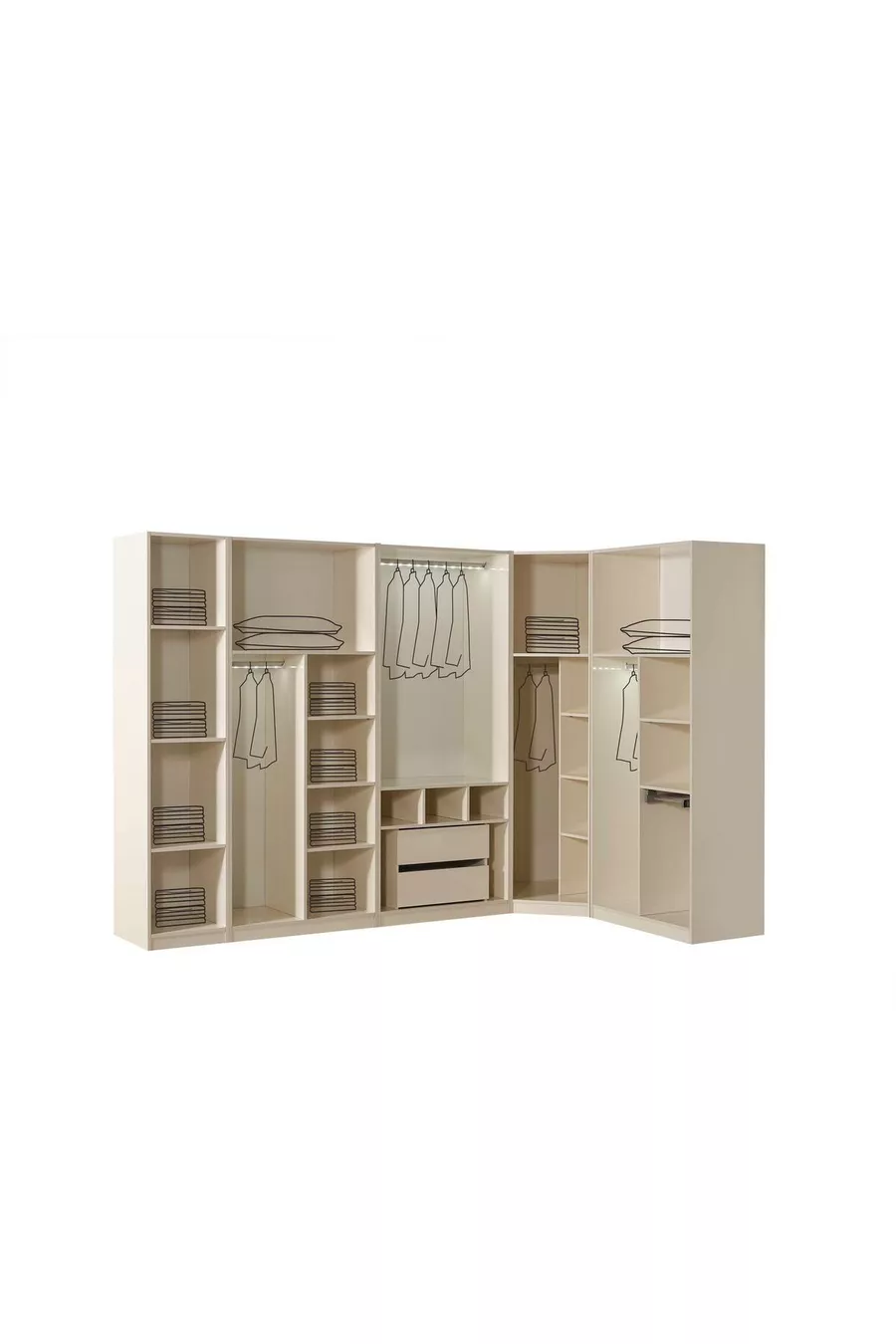 ENSEMBLE DE CHAMBRE À COUCHER LOTUS 8 PORTES