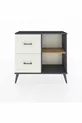 Commode Arges à une étagère, 2 tiroirs, Anthracite-Sapin/Mer de pierre