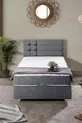Ensemble tête de lit et sommier simple Vienna Gris