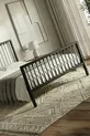Lit en métal forgé Breeze pour deux personnes (NOIR-GRIS) (LAMELLES EN BOIS)