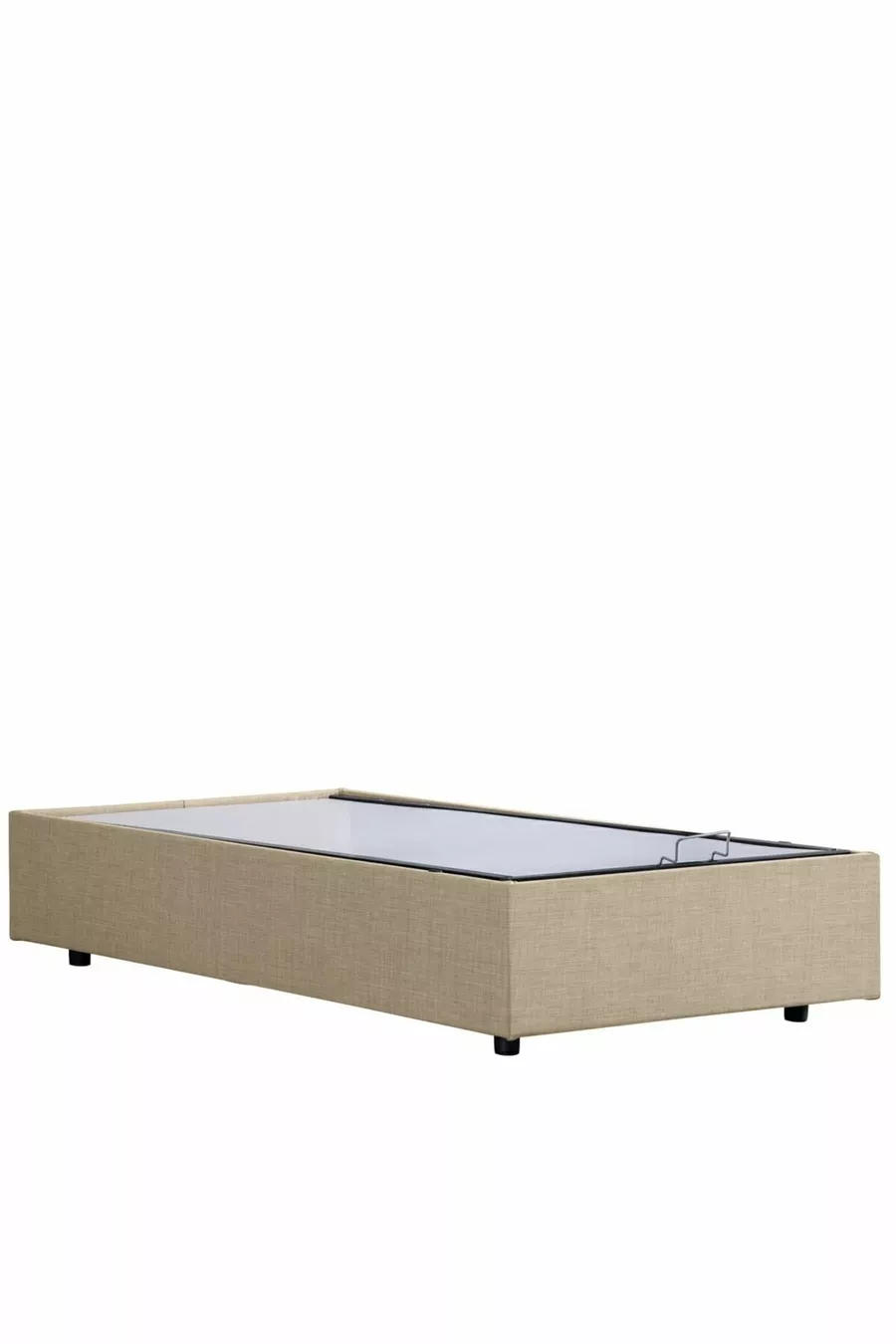 Lit simple en MDF Zagreb, crème (hors tête de lit et matelas)