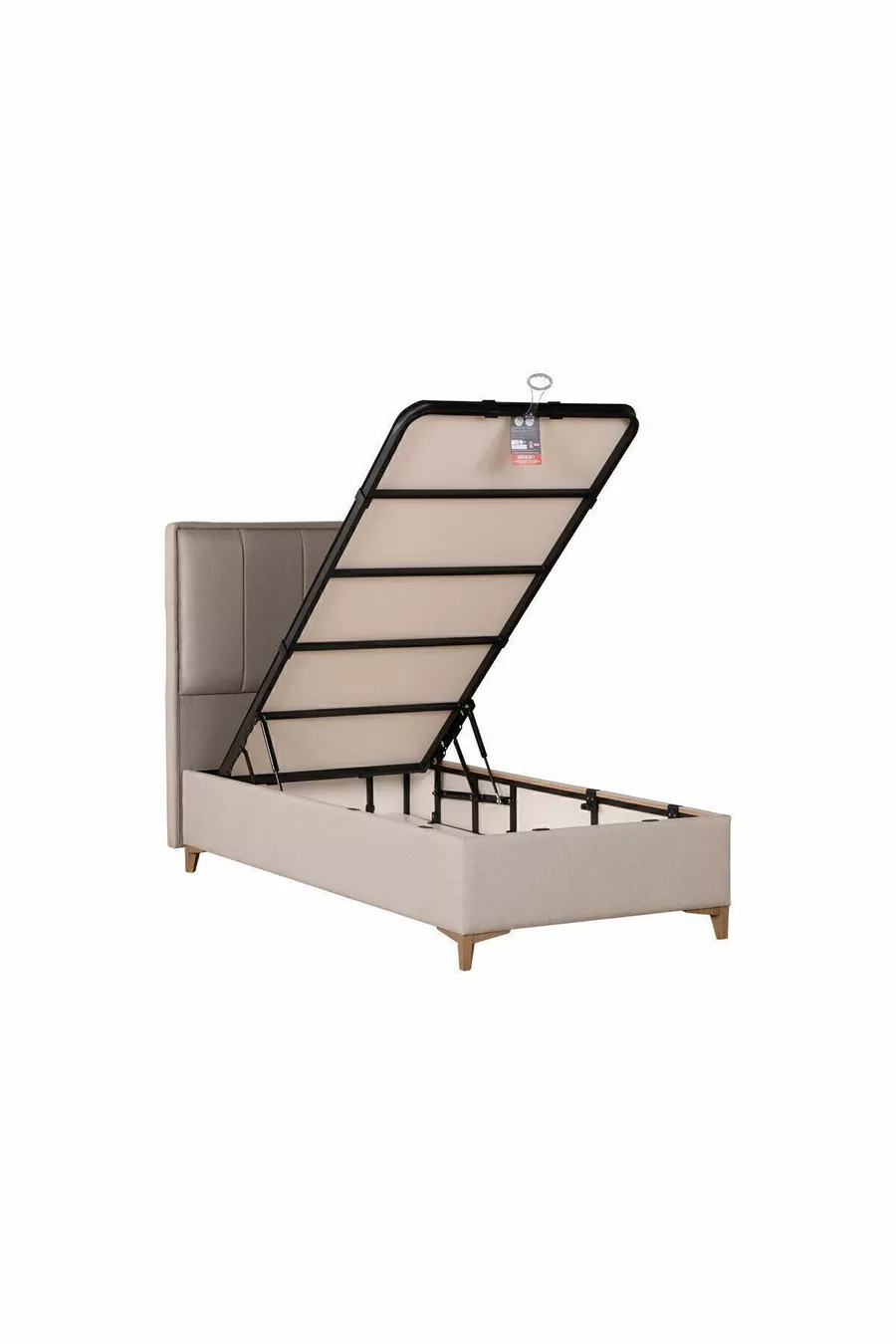 Ensemble tête de lit et sommier avec coffre Gold Therapy Beige (LIT NON INCLUS)