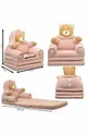 Lit d'enfant portable Polar à 3 niveaux avec siège pour enfant, mignon ours pour enfants