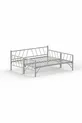 Lit-banquette Glory Yavrulu simple-double avec cadre en métal ensemble de lit blanc