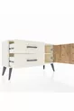 Commode Arges avec une seule étagère, 2 tiroirs et une porte, couleur Pierre de lune-Sapin/Pierre de lune