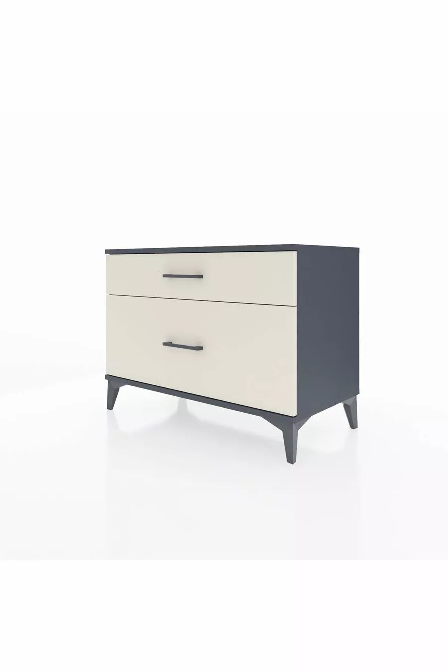 Commode Hyperion 2 tiroirs Anthracite-Pierres de lune