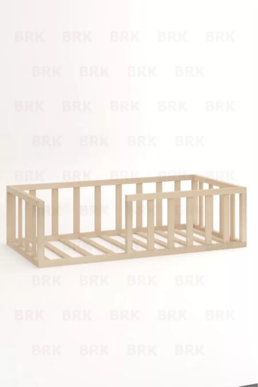 Lit Montessori sans pieds en bois de pin naturel pour enfants et bébés