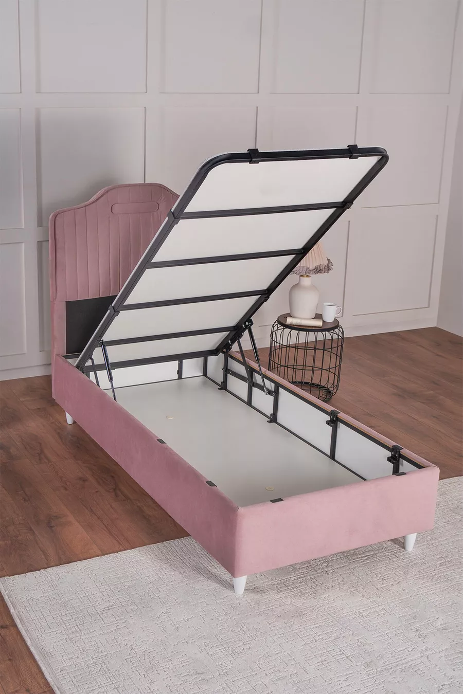 Ensemble tête de lit et coffre Royal Lux ROSE (LIT NON INCLUS)