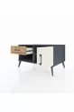 Commode Kronos avec une seule étagère, un tiroir et une porte, anthracite-pierre de lune/pin