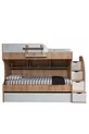 Lits superposés, Lit superposé Aura avec tiroirs - 3 matelas confort