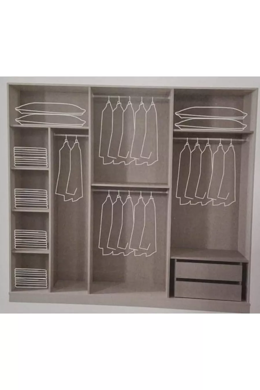 ENSEMBLE DE CHAMBRE À COUCHER EN MDF ÉLÉGANT