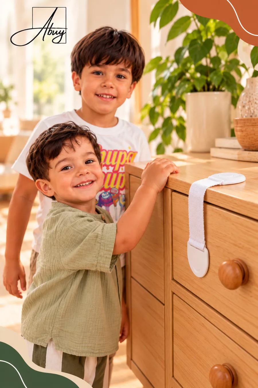 Lot de  Serrures de Tiroir pour Bébés & Enfants Blanches, Pas Besoin de Perçage, Serrure de Sécurité pour Armoire & Tiroir