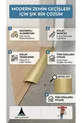 Profilé de seuil en aluminium jaune jusqu'à  cm Profilé spécial pour dessous de porte Profilé pour parquet dessous de porte Profilé de parquet