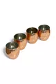 Set de 4 gobelets à eau en cuivre pur faits à la main de luxe