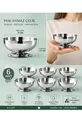 Set de 6 Bols de Présentation en Acier Inoxydable avec Pied de 8 cm | Pour Confiture, Sauce, Fruits Secs, Petit Déjeuner, Mezze, Cornichons, Présentation, Cadeau