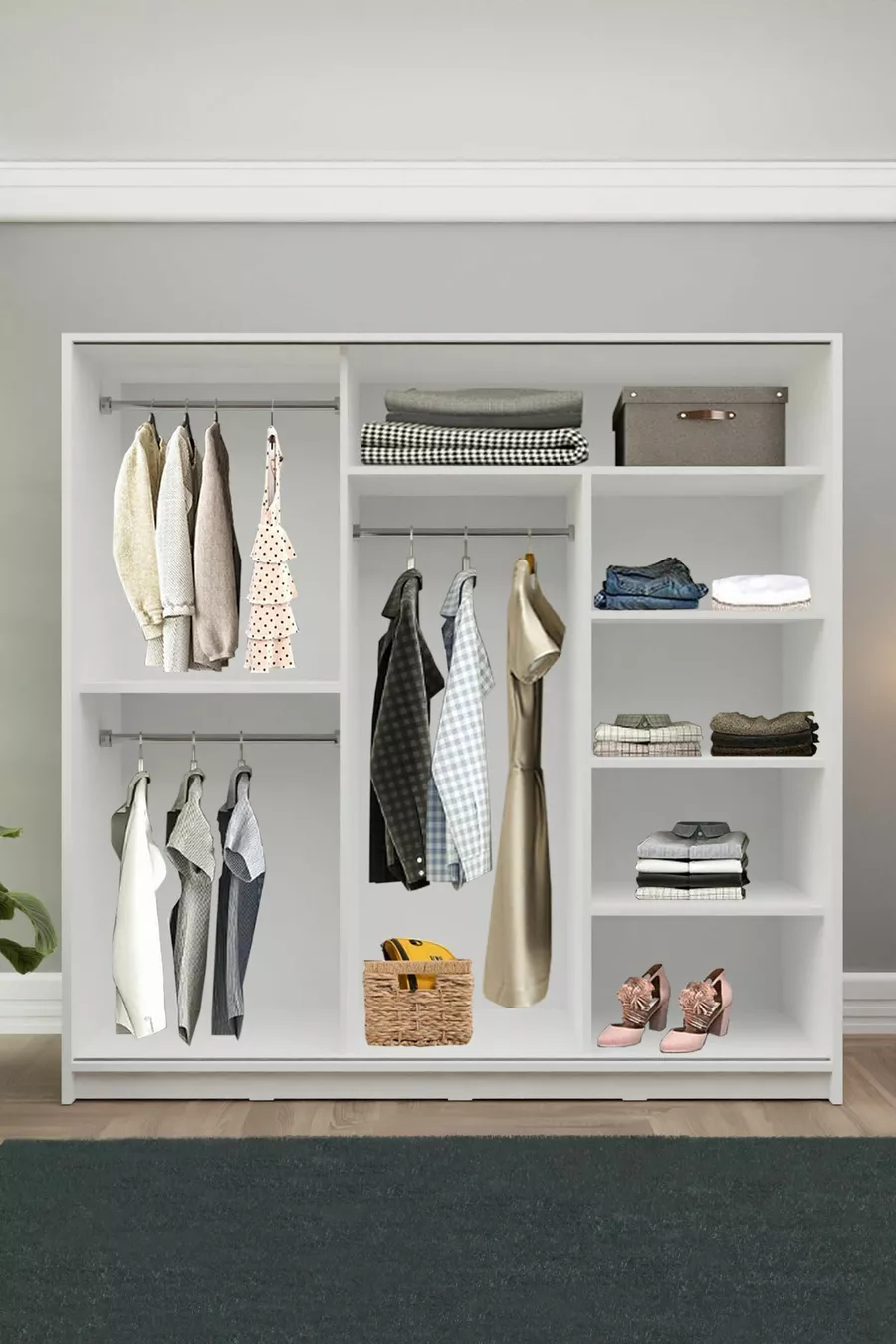 Armoire coulissante blanche 