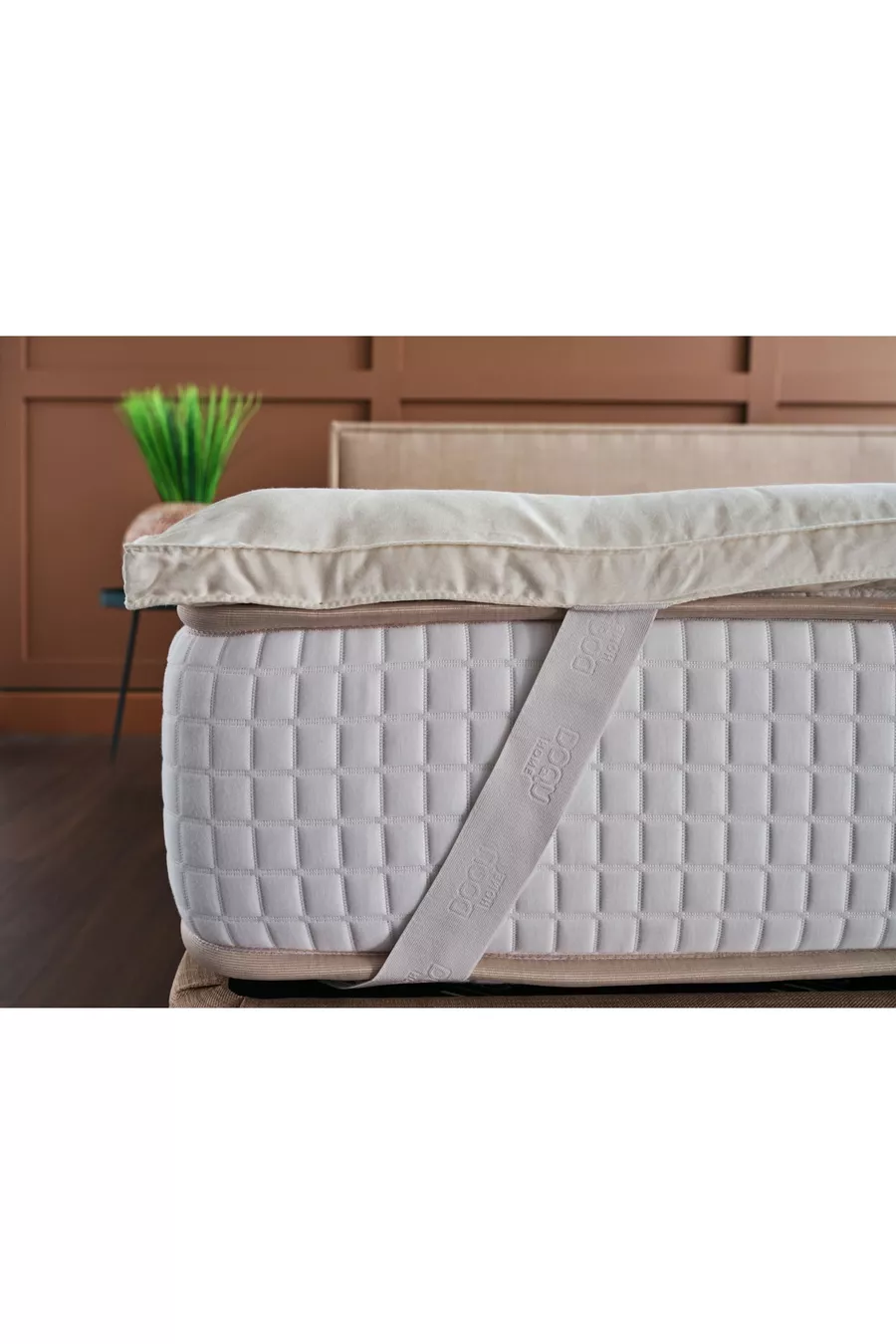Protège-matelas en coton x cm - Blanc