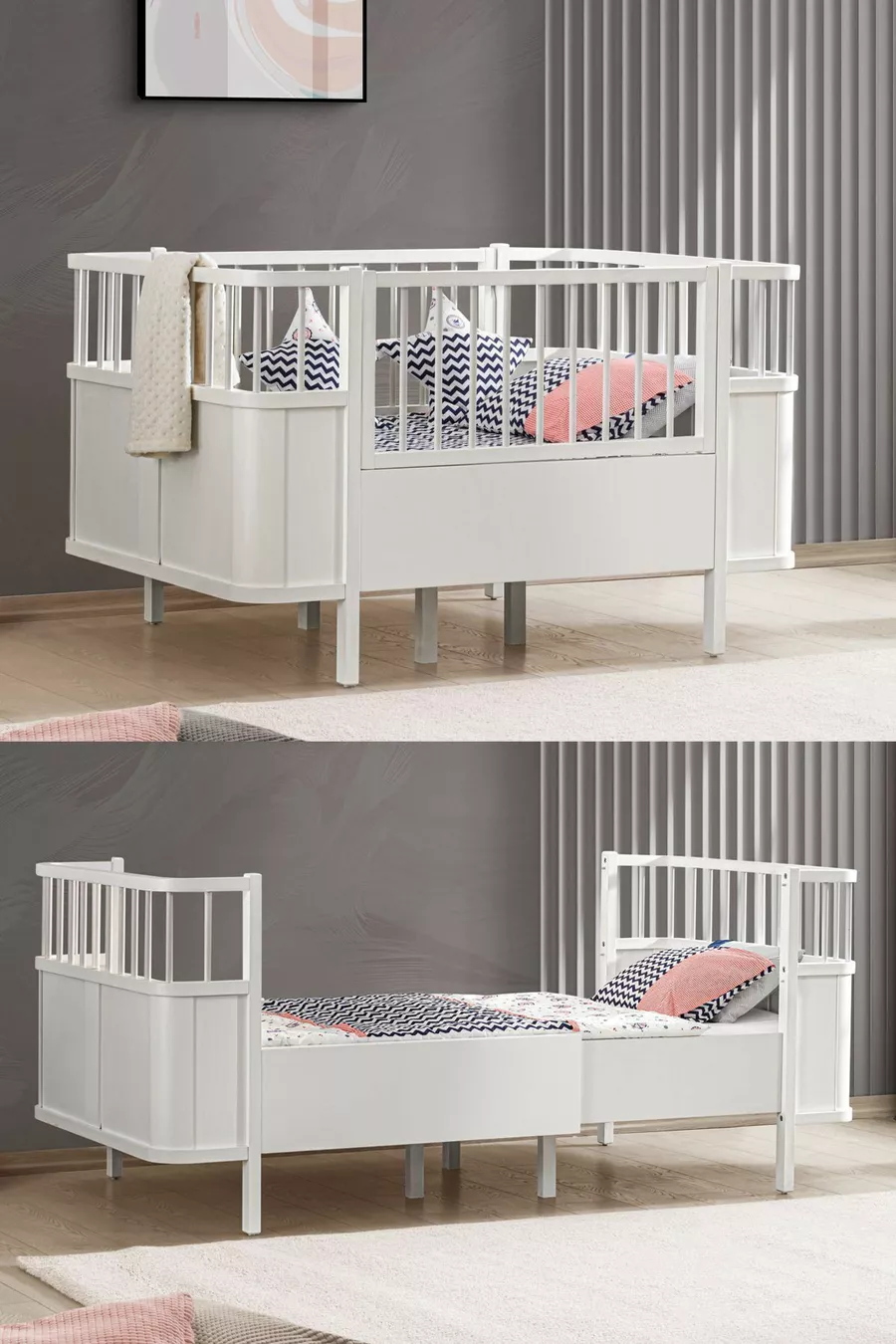 Berceau en MDF, Berceau évolutif Siesta, Lit
