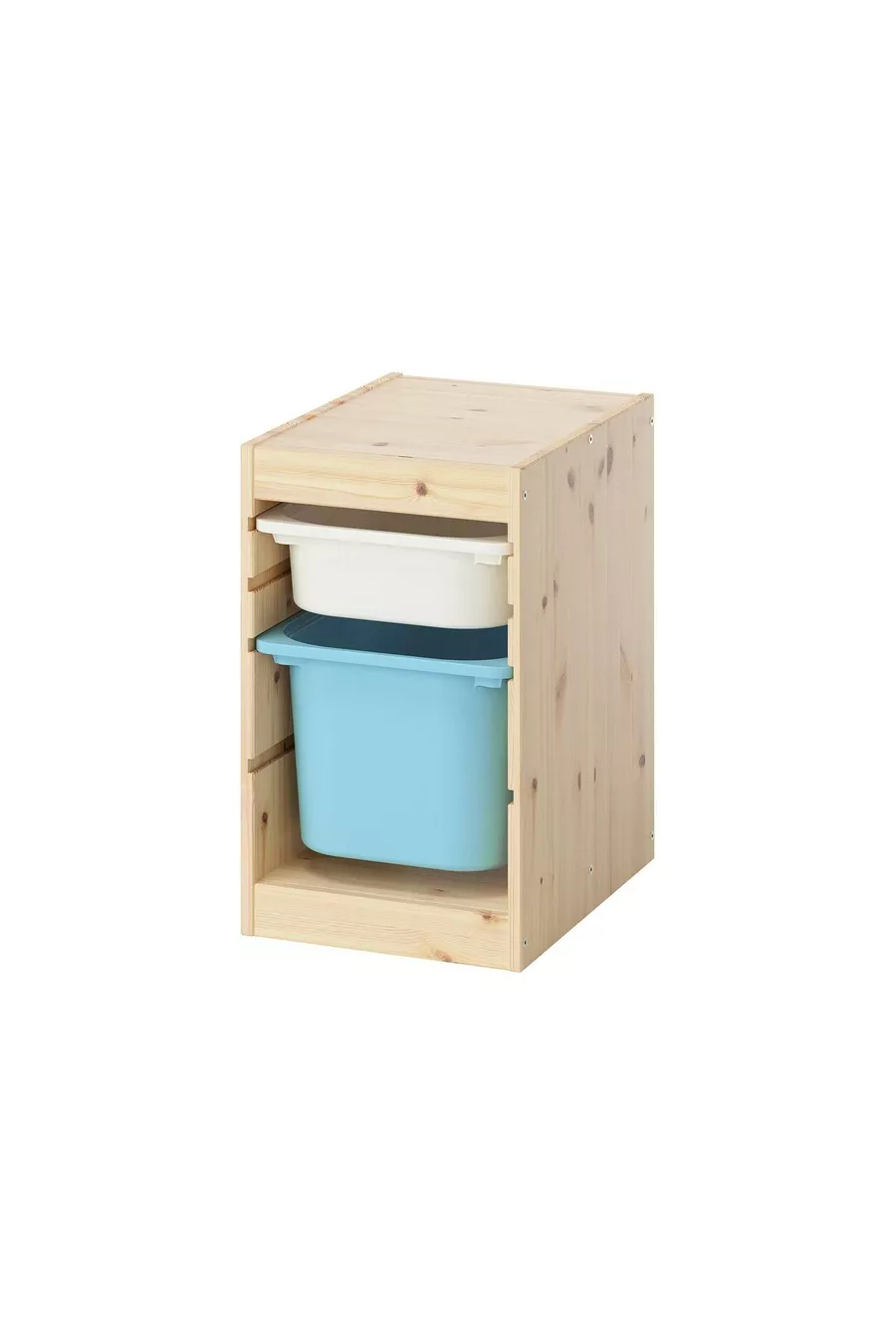 Unité de rangement, pin-blanc-bleu clair,  cm