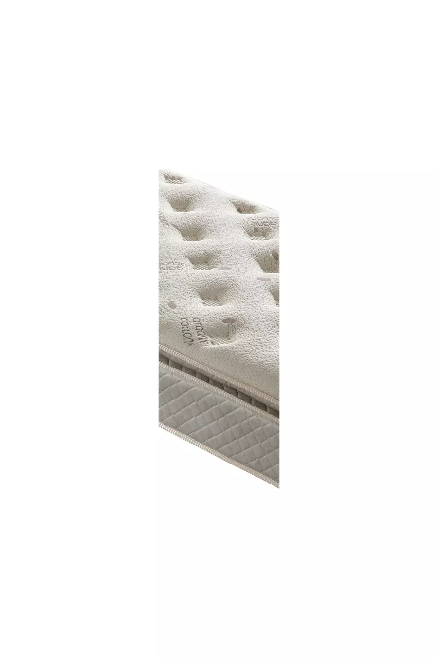 Matelas orthopédique à ressorts avec rembourrage en plumes d'oie en coton biologique, disponible en simple, double et pour bébé
