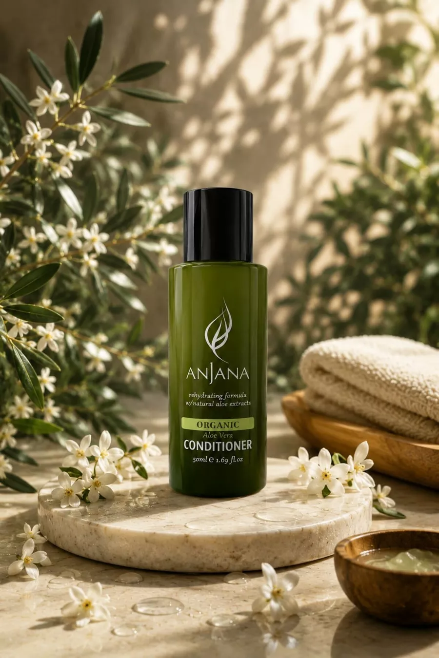 Après-shampoing Cheveux à l'Aloe Vera Biologique  ml – Après-shampoing Mini Hydratant et Réparateur Intense