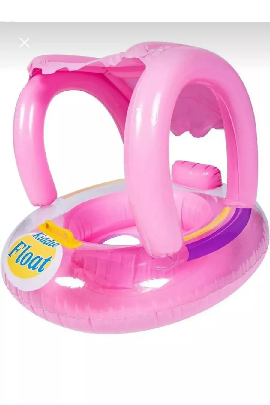 Bouée pour bébé avec tente et ombrage, bouée de mer pour enfant, bouée pour bébé 0-3 ans, bateau pour bébé, rose