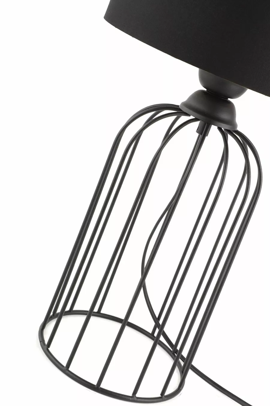 Lampe de table Tema noire avec abat-jour noir, lampe de table décorative, abajour, éclairage sur table d'appoint et chevet, décoration intérieure