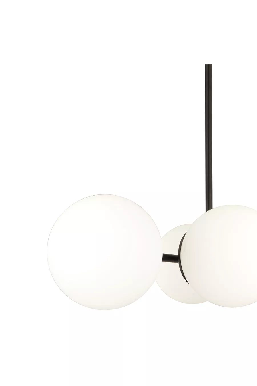 Lustre de salle à manger moderne noir à 4 branches pour chambre à coucher et salon