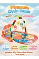 Tapis de jeu pour bébé avec piano ensoleillé et dinosaure, jouet éducatif rose