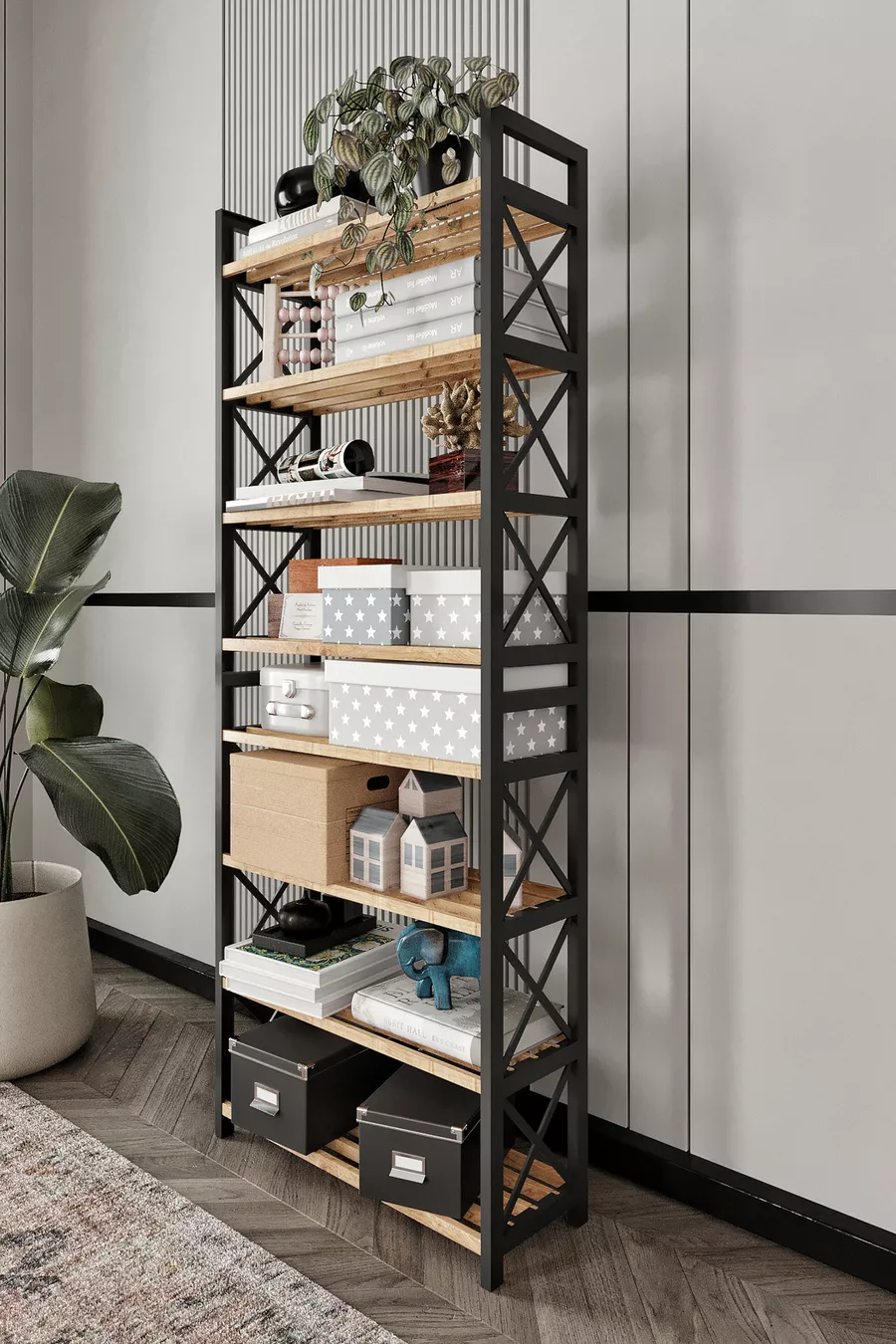 ÉTAGÈRE DÉCORATIVE MULTIFONCTION À 8 NIVEAUX POUR CHAUSSURES