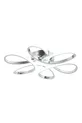 Plafonnier en chrome moderne Alis, lumière blanche pure au plafond, salon, cuisine, chambre à coucher, lustre LED