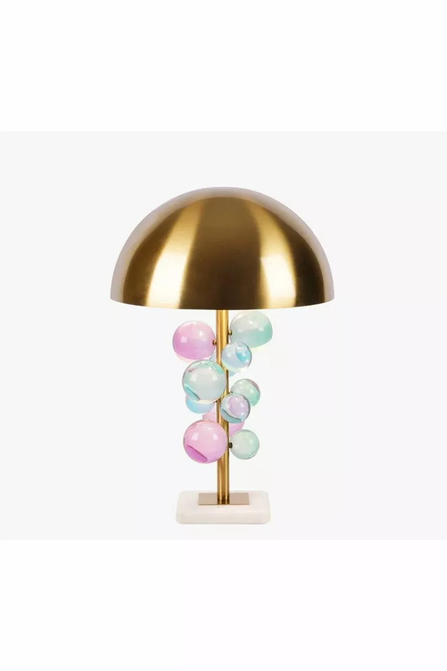 Lampe de table globe colorée