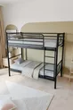 Lit superposé en métal premium Mix  compatible avec matelas Noir, lit superposé détachable
