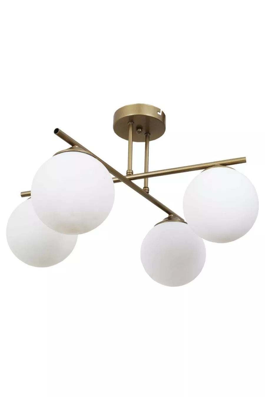 Jade Lustre 4 branches Vieilli Avec Verre Blanc Design Décoratif Chambre Cuisine Salon Lustre