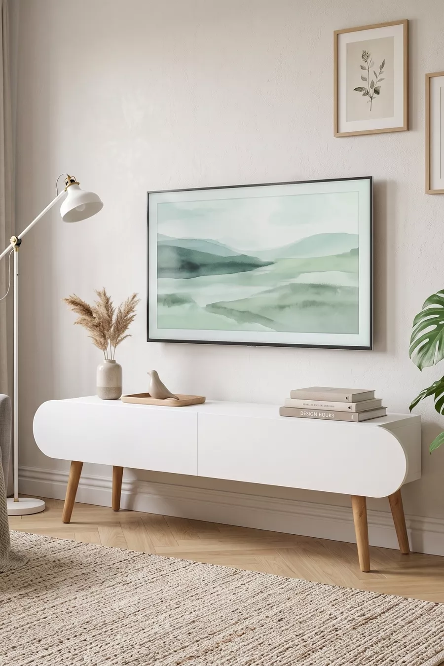 Table TV Lotus  cm Blanche