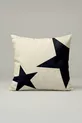 Housse de coussin décorative moderne à motif contrasté noir  –  cm